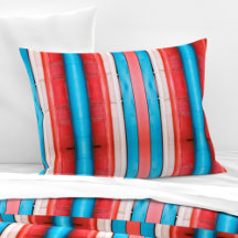 Home & Living with vibrant red, blue, pink stripes