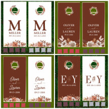 Rustic Boho Floral Custom Wedding Cornhole Set