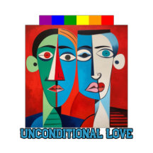 unconditional love, pride month poster