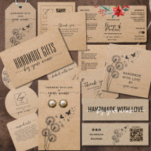 Modern Script brown kraft paper handmade cardboard