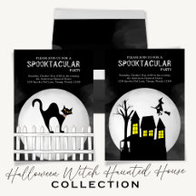 Halloween Witch and Haunted House