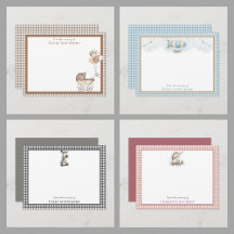 Baby Shower Thank You Note Cards - Flat Notecards