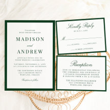Modern Green Border Wedding Collection