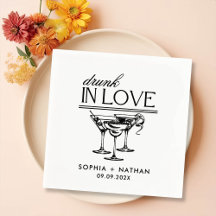 Drunk In Love Cocktail Wedding Napkins