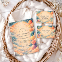 Neutral Space Planets Stars Baby Shower