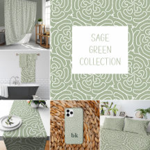Sage Green Ornamental Pattern