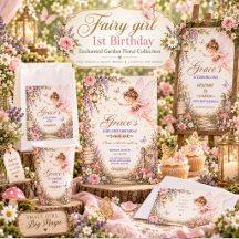 Fairy First Birthday Collection Enchanted Garden 