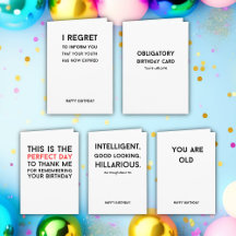 Sarcastic and rude funny birthday cards