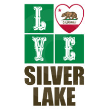 Love Silver Lake California State Flag Heart