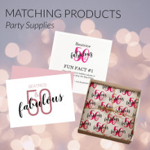 50 and Fabulous 50th Pink Black Birthday Supplies