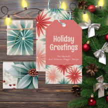 Retro Vintage Watercolor Christmas Floral