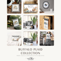 Buffalo Plaid Watercolor Blue Pumpkin Home Decor