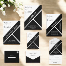 Delicate Black And White Modern Wedding Collection