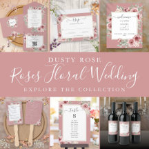 Modern Classic Dusty Rose Gold Floral Wedding