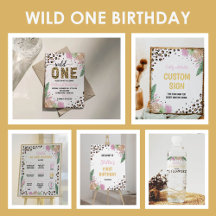 Wild One Leopard Print Birthday
