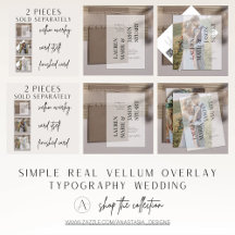 Simple Real Vellum Overlay Typography Wedding