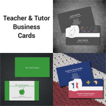 Teacher & Tutor Business Cards