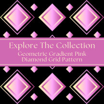 Geometric Gradient Pink Diamond Grid Pattern