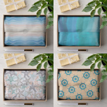 Gift Giving Tissue Paper With Beach Themed Designs
