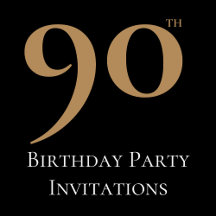 90th birthday Party Invitations