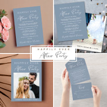 Modern Dusty Blue Wedding Reception