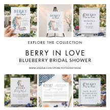 Berry in Love Blueberry Bridal Shower Collection