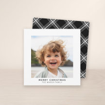Modern Minimal Holiday - White Border Square Cards