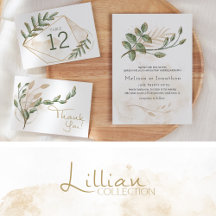 Lillian • Elegant Green & Gold Wedding Suite
