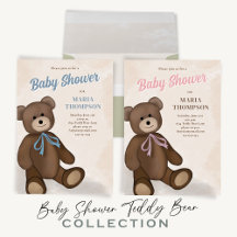 Baby Shower Cute Teddy Bear 
