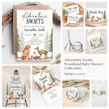 Woodland Adventure Awaits Baby Shower   BS85
