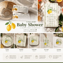Ciao Baby Lemon Baby Shower Collection – Italian 