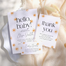 Hello Baby Boho Sunshine Baby Shower