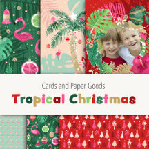 Tropical Christmas Cards and Paper Goods