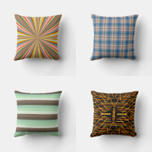 Throw Pillows With Lines Plaid And Stripes 