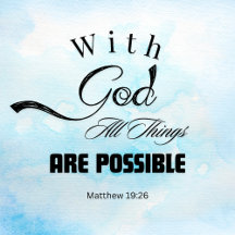 Matthew 19:26 Typography Design