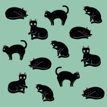 Black Cats Seamless Pattern