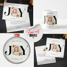 Modern Gold Geometric Family Photo Christmas