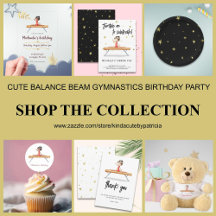CUTE BALANCE BEAM GYMNASTICS BIRTHDAY PARTY