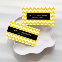 Yellow Zigzag Business Cards Collection