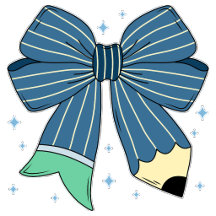 Coquette Blue Pencil Bow Teacher Back To School