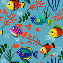 Colorful Tropical Fish Underwater Pattern Collecti