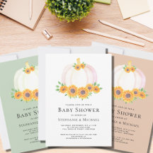 Pumpkin Fall Baby Shower Collection
