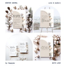 Winter Animals Gender Neutral Baby Shower 