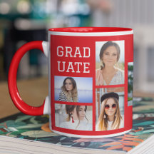 Modern Script Multi Photo Graduation Graduate Grad