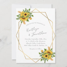 Country Geometric Sunflower Wedding