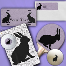 Easter and Spring Black Silhouette Rabbit