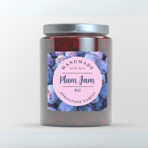 Homemade Plum Jams & Preserve Labels