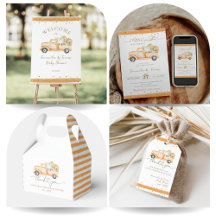 Pumpkin Truck Modern Fall Baby Shower