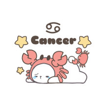 Cancer Zodiac Charm - Adorable Crab-Capped Bunny
