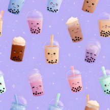 Personalized Cute Purple Pastel Bubble Tea